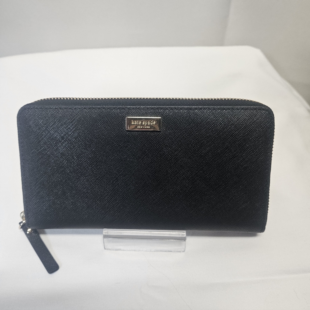 Kate Spade Midnight Black Zip Wallet